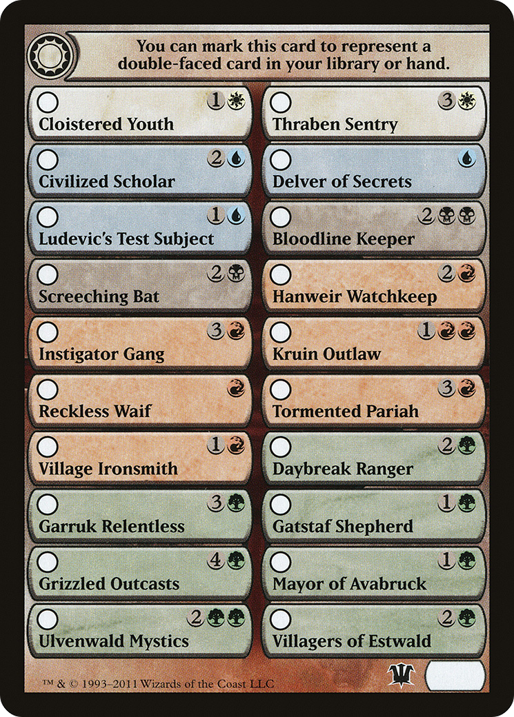 Innistrad Checklist [TISD-13]