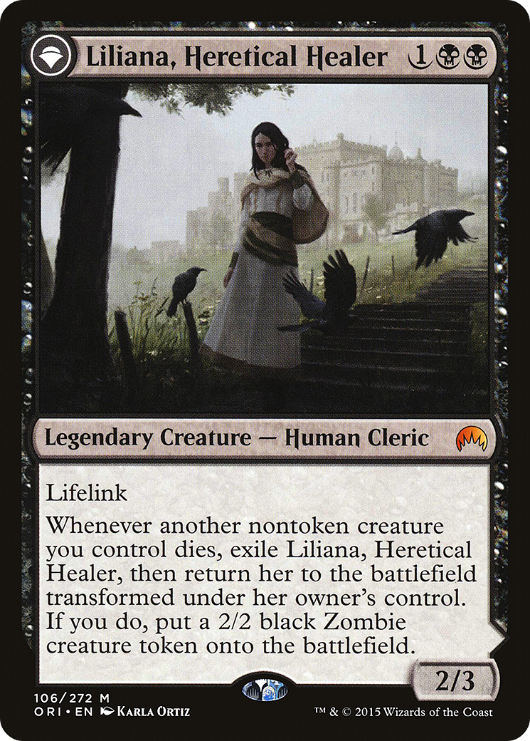 Liliana, Heretical Healer // Liliana, Defiant Necromancer [ORI-106]