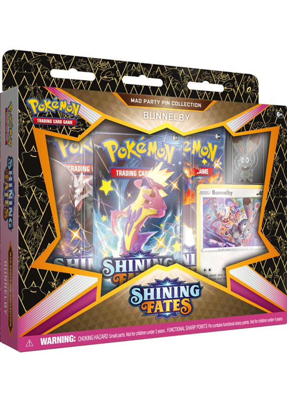 Pokémon TCG: Shining Fates Mad Party Pin Collection - Bunnelby
