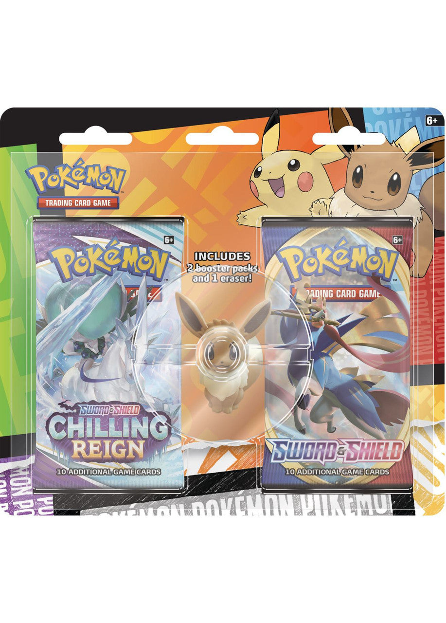 Pokémon TCG: Back to School Eraser Blister Pack - Eevee