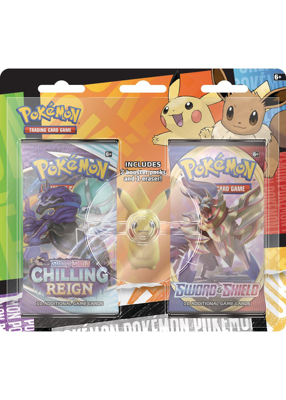 Pokémon TCG: Back to School Eraser Blister Pack - Pikachu