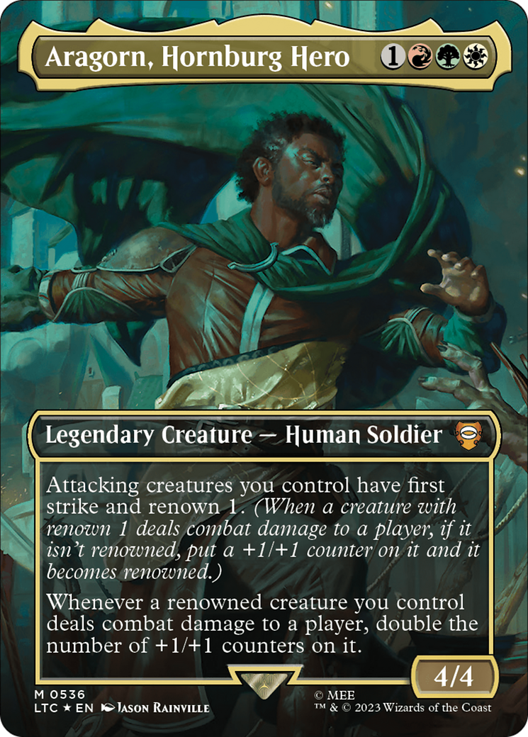 Aragorn, Hornburg Hero - Borderless - Surge Foil [LTC-536]