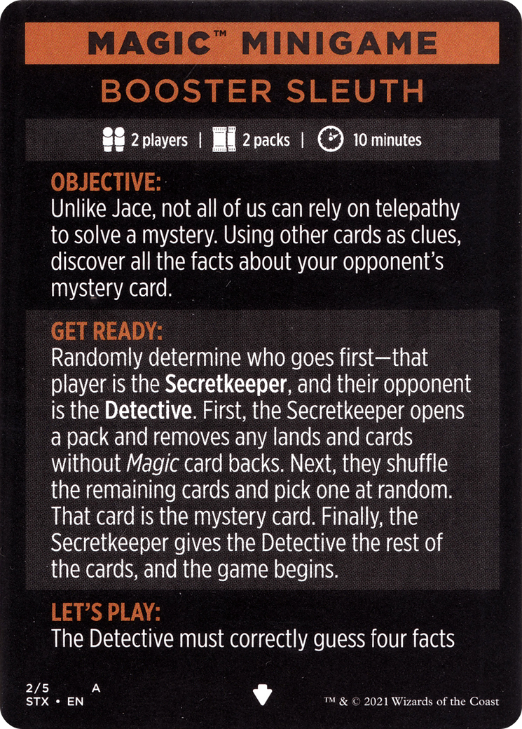 Booster Sleuth // Booster Sleuth (cont'd) [MSTX-2]