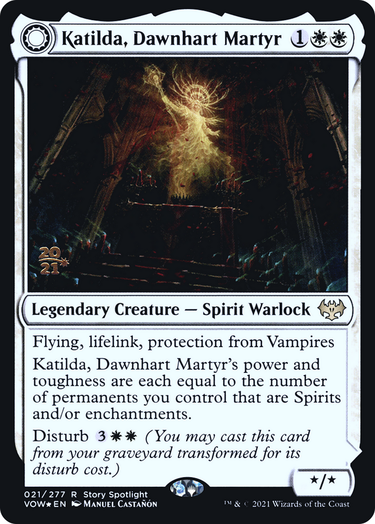 Katilda, Dawnhart Martyr // Katilda's Rising Dawn - Prerelease Promo [PVOW-21s]