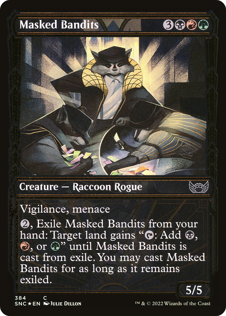 Masked Bandits - Showcase - Gilded Foil [SNC-384]