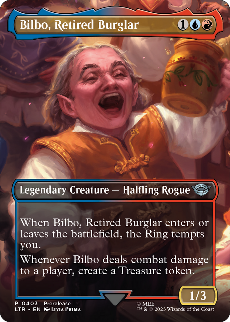 Bilbo, Retired Burglar - Borderless - Prerelease Promo [LTR-403]