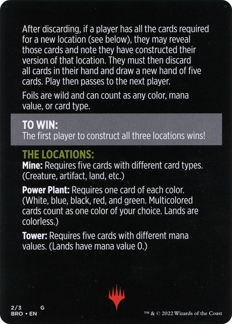 Urza's Blueprints (minigame) // Urza's Blueprints (cont'd) [MBRO-2]