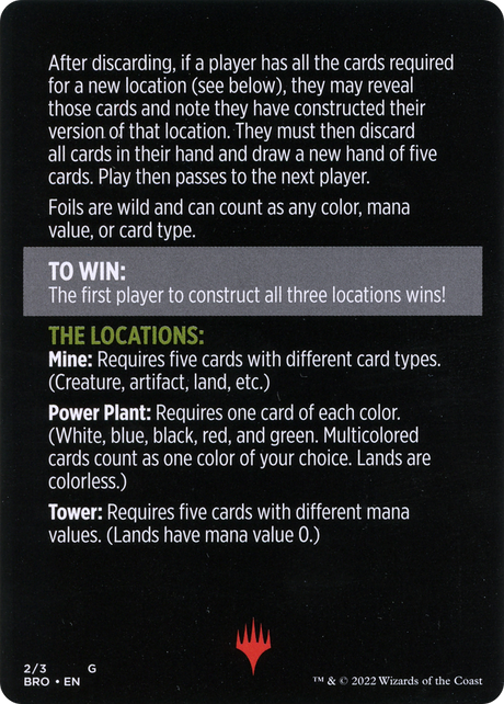 Urza's Blueprints (minigame) // Urza's Blueprints (cont'd) [MBRO-2]
