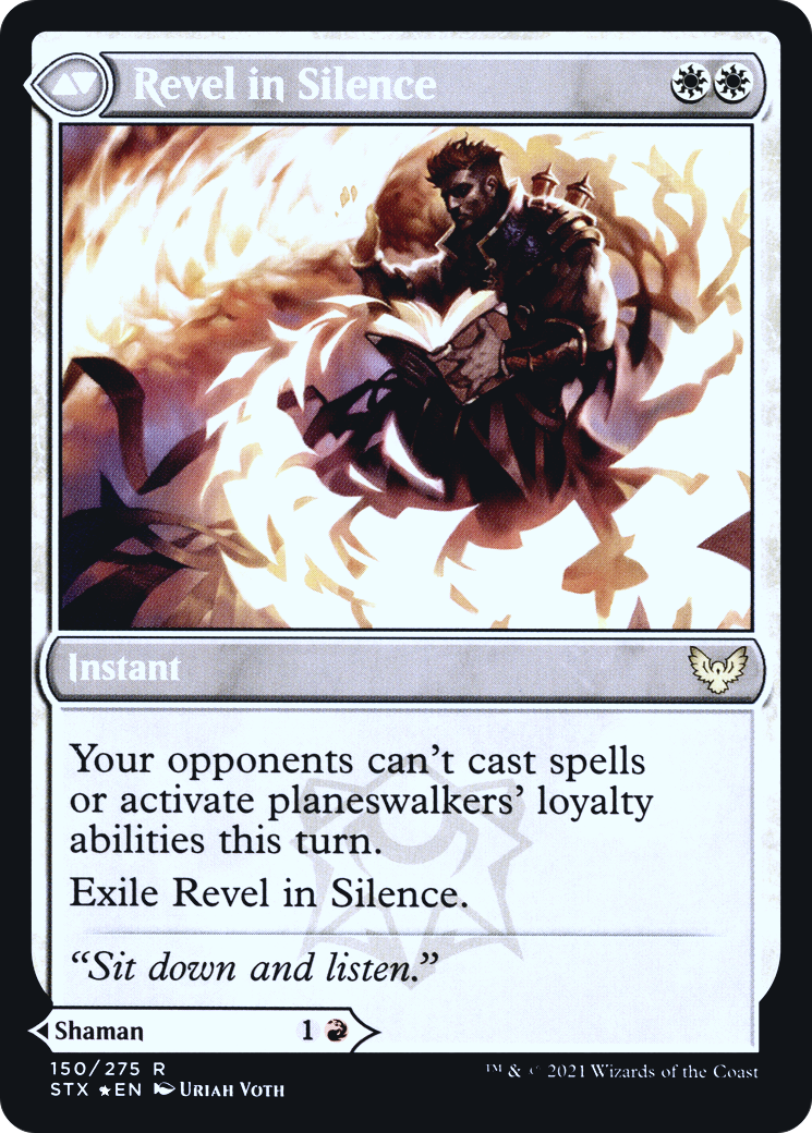 Flamescroll Celebrant // Revel in Silence - Prerelease Promo [PSTX-150s]