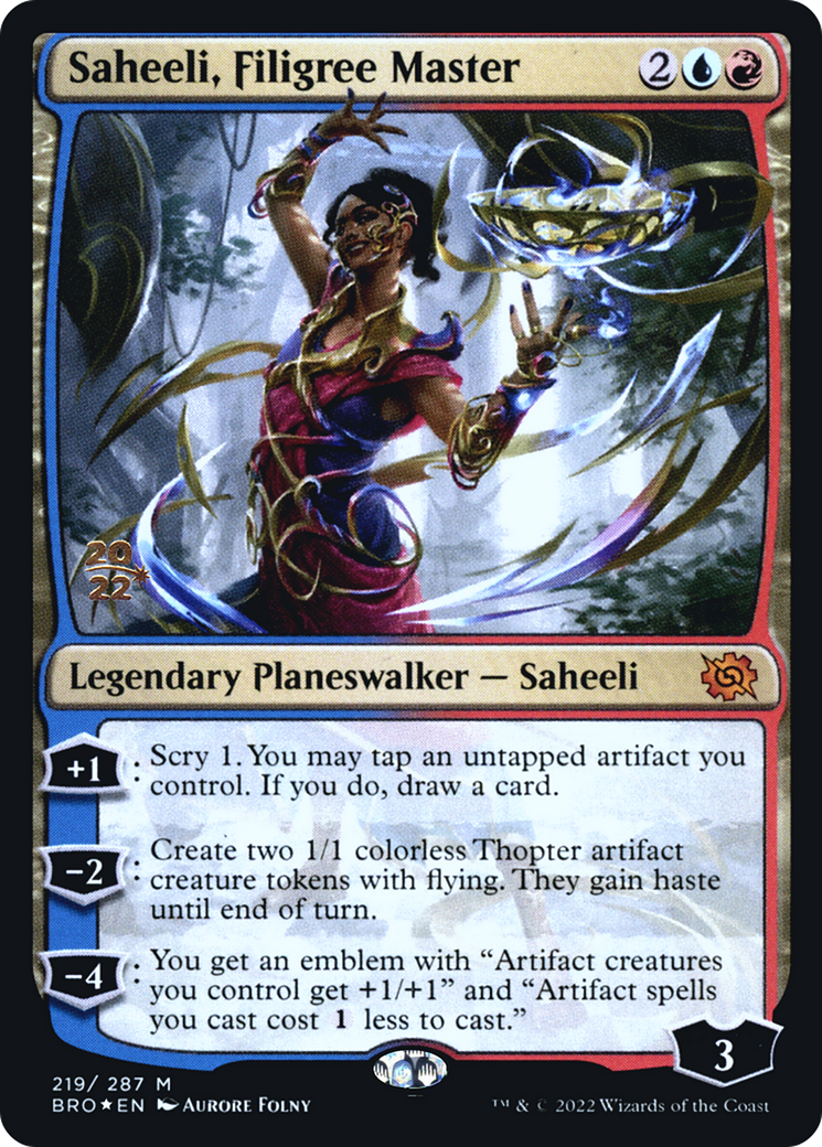 Saheeli, Filigree Master - Prerelease Promo [PBRO-219s]