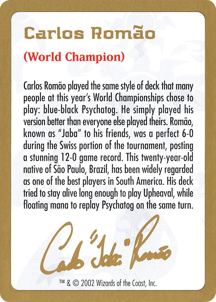 Carlos Romão Bio [WC02-cr0a]