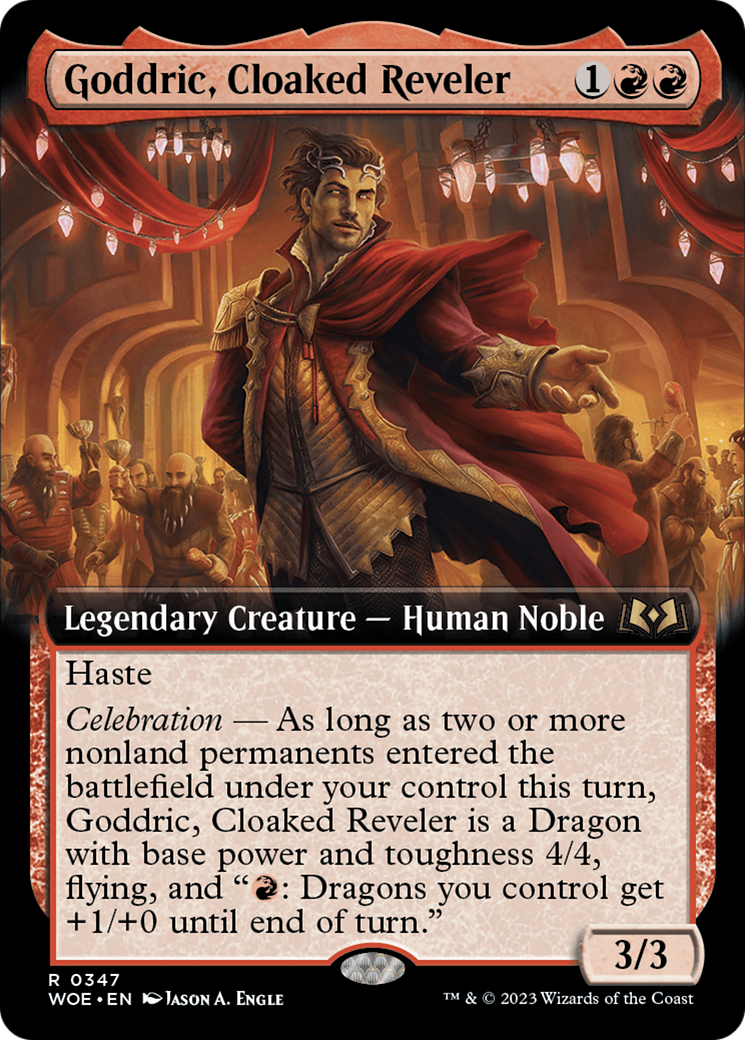 Goddric, Cloaked Reveler - Extended Art [WOE-347]