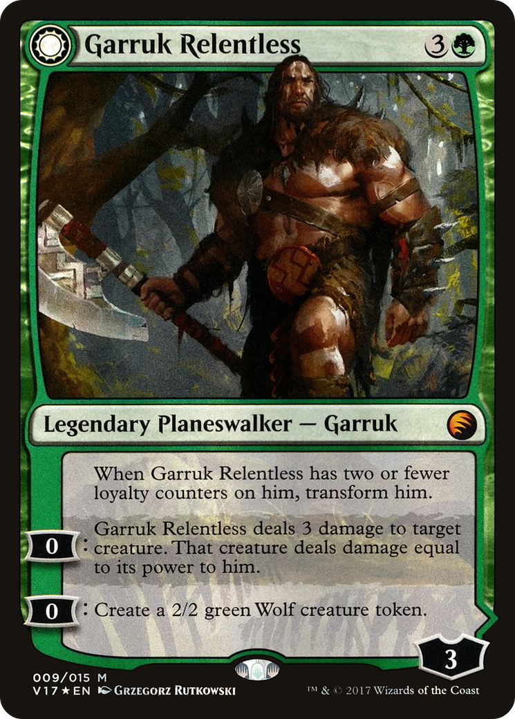 Garruk Relentless // Garruk, the Veil-Cursed [V17-9]