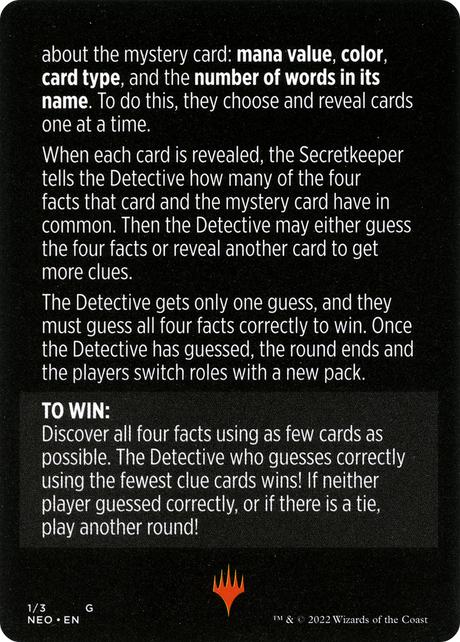 Booster Sleuth // Booster Sleuth (cont'd) [MNEO-1]