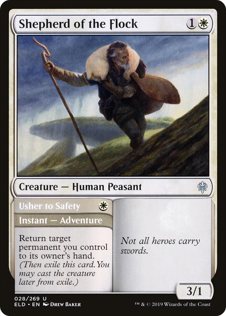 Shepherd of the Flock // Usher to Safety [ELD-28]