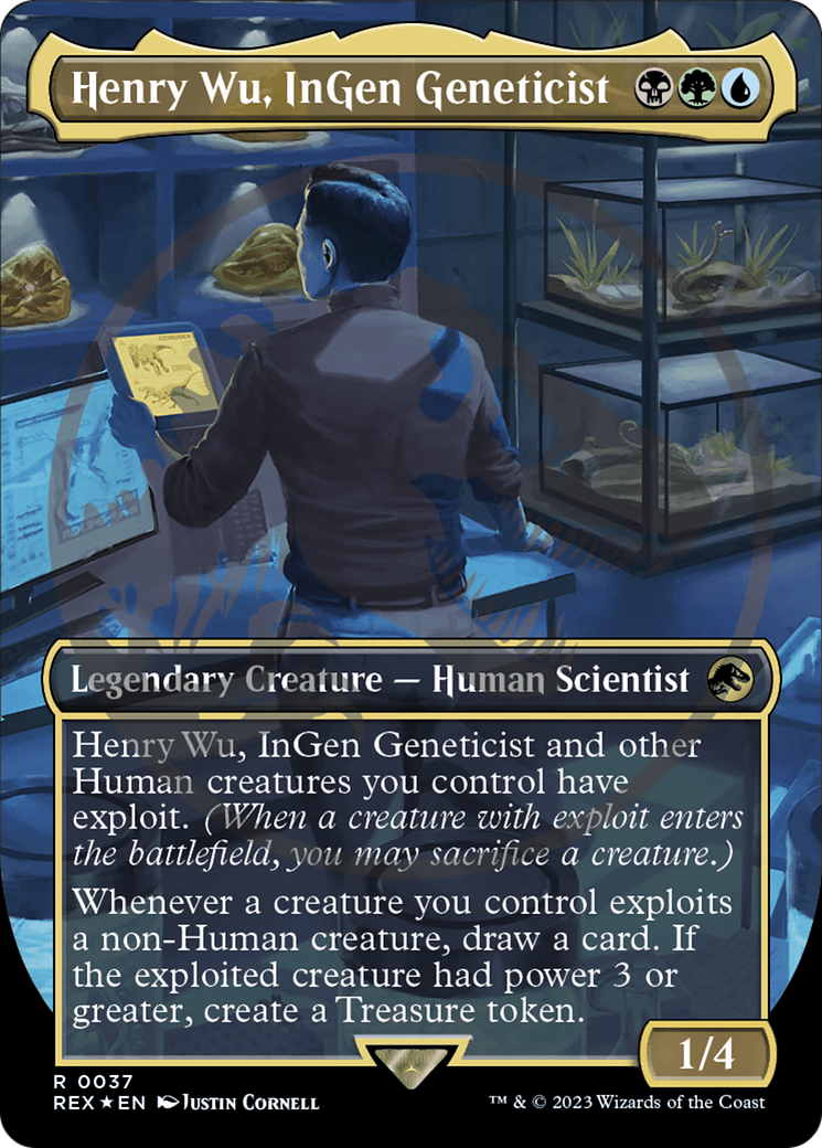 Henry Wu, InGen Geneticist - Borderless - Embossed [REX-37]