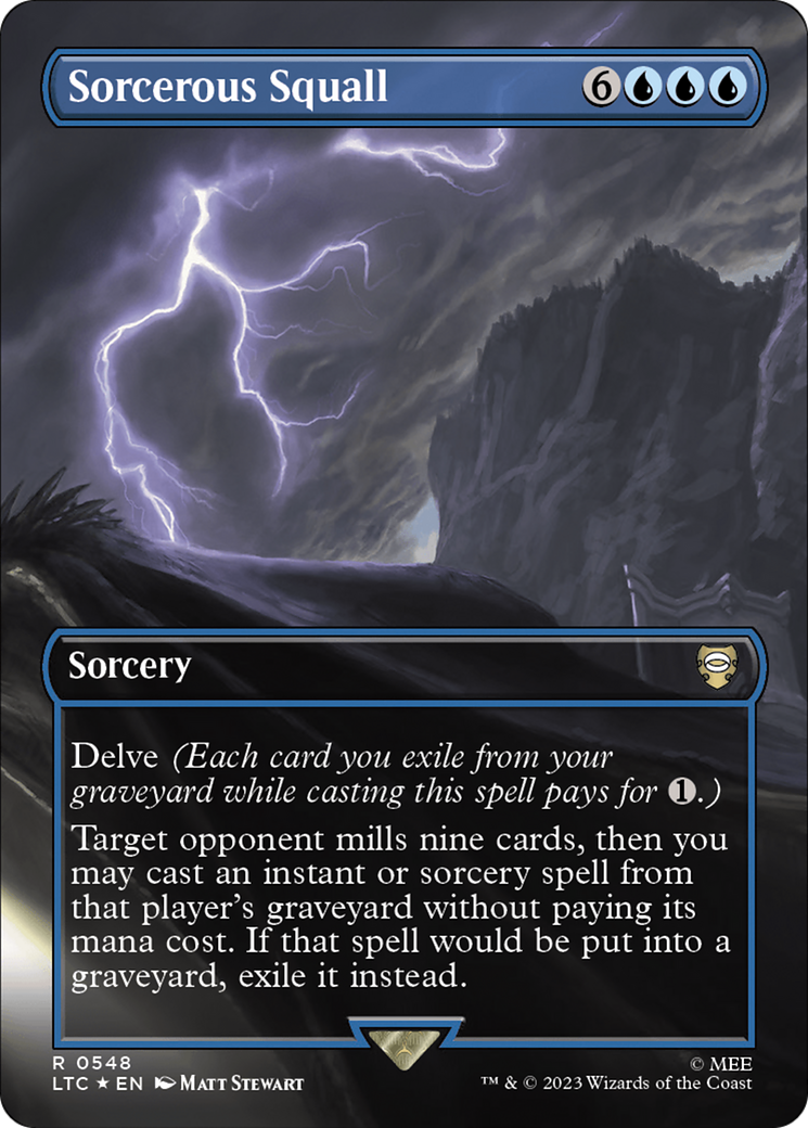Sorcerous Squall - Borderless - Surge Foil [LTC-548]