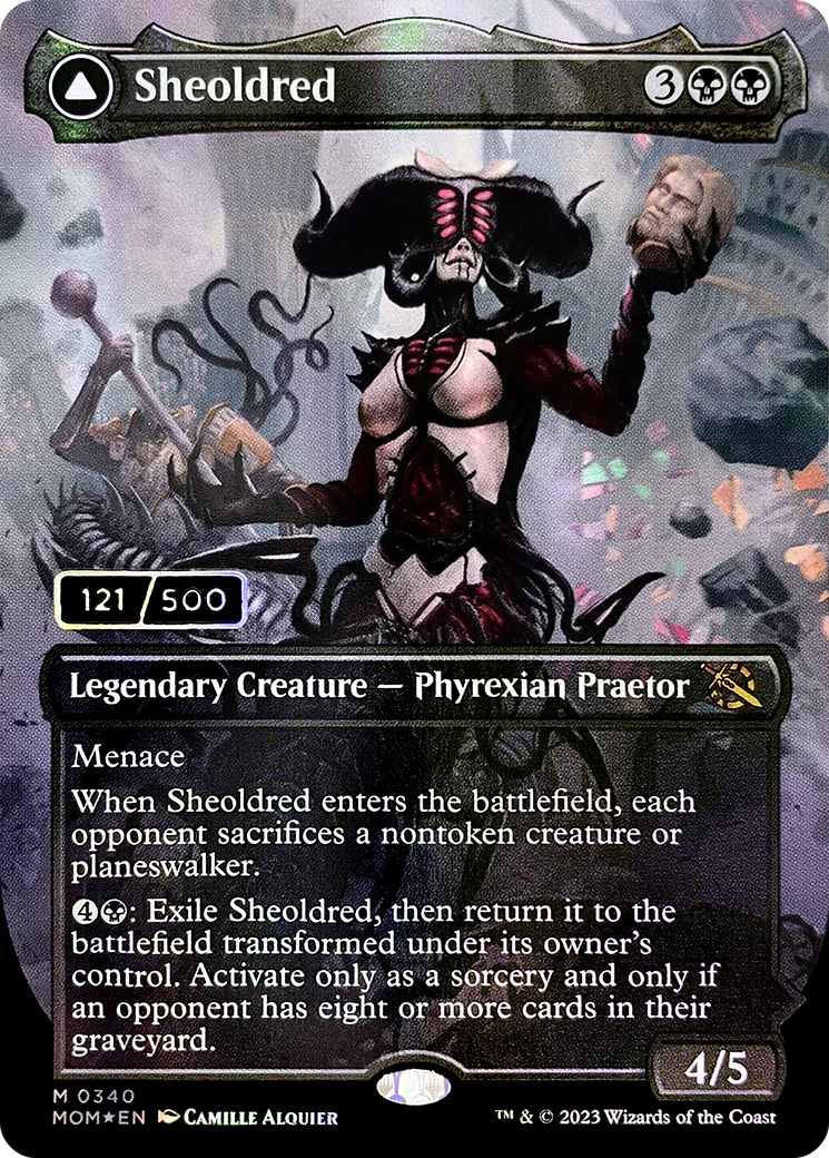 Sheoldred // The True Scriptures - Borderless - Serialized - Full Art [MOM-340]