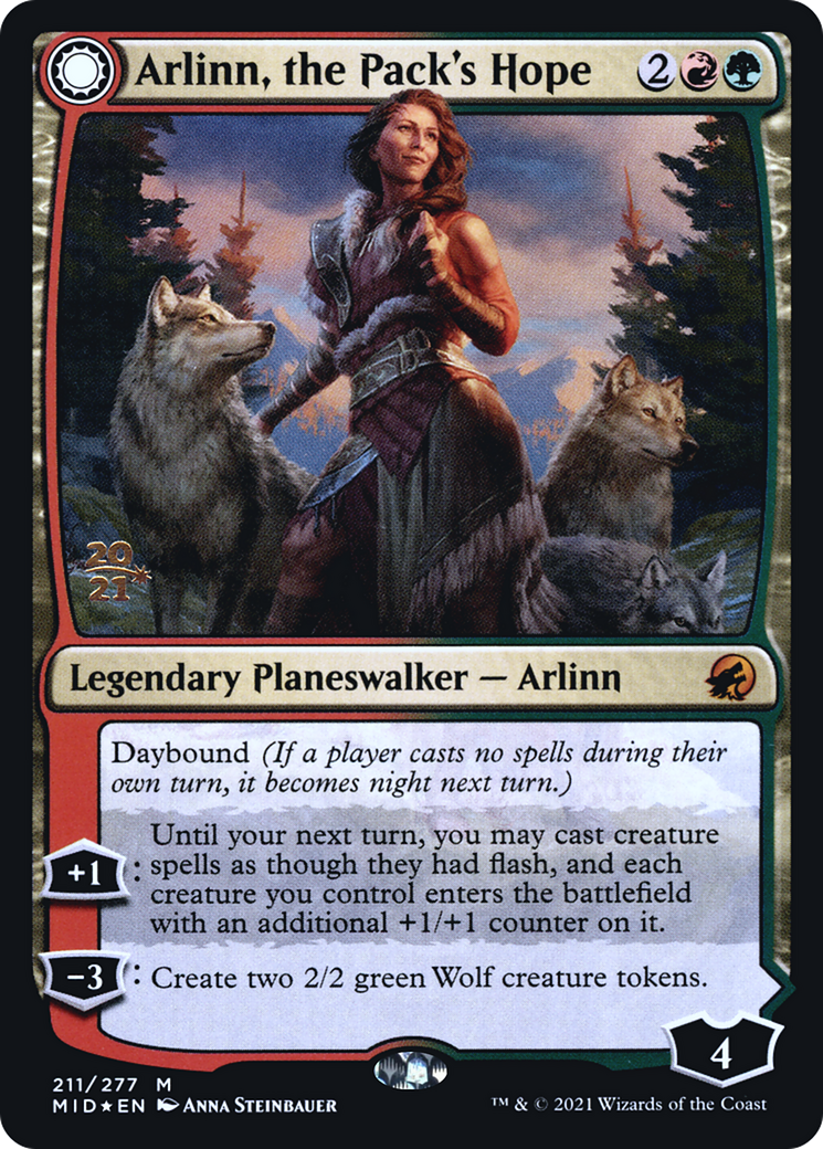 Arlinn, the Pack's Hope // Arlinn, the Moon's Fury - Prerelease Promo [PMID-211s]