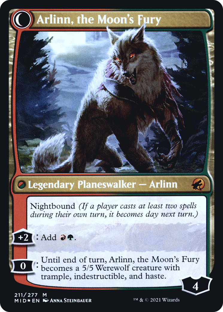 Arlinn, the Pack's Hope // Arlinn, the Moon's Fury - Prerelease Promo [PMID-211s]