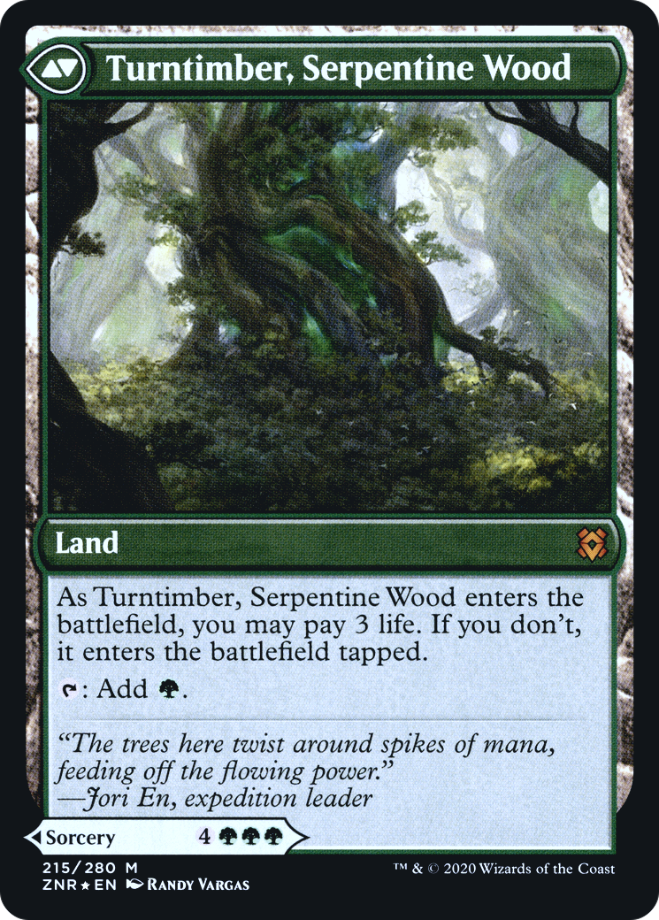 Turntimber Symbiosis // Turntimber, Serpentine Wood - Prerelease Promo [PZNR-215s]