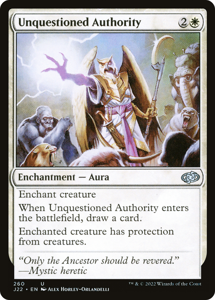 Unquestioned Authority [J22-260]