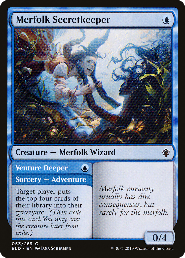 Merfolk Secretkeeper // Venture Deeper [ELD-53]