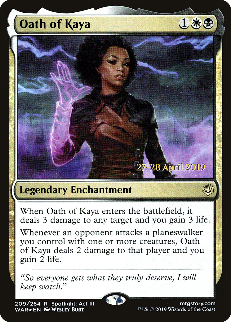 Oath of Kaya - Prerelease Promo [PWAR-209s]