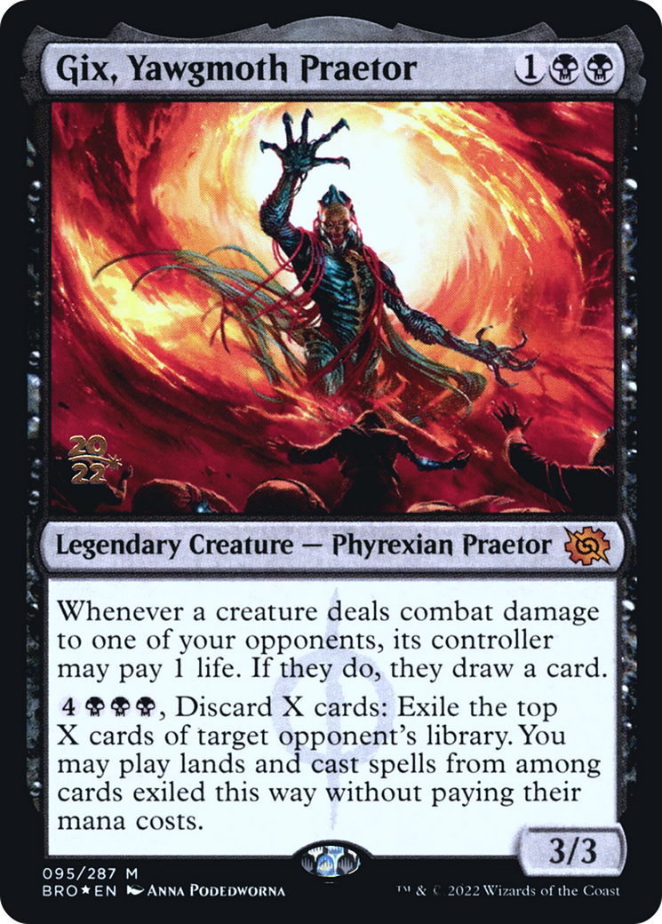 Gix, Yawgmoth Praetor - Prerelease Promo [PBRO-95s]