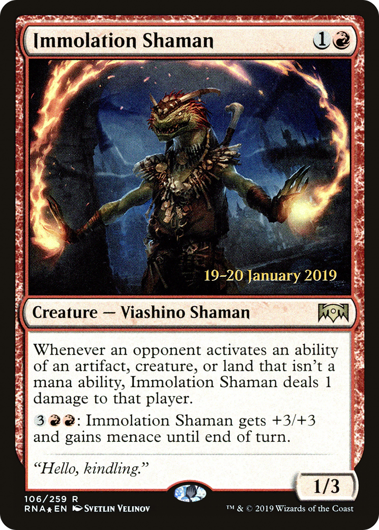 Immolation Shaman - Prerelease Promo [PRNA-106s]