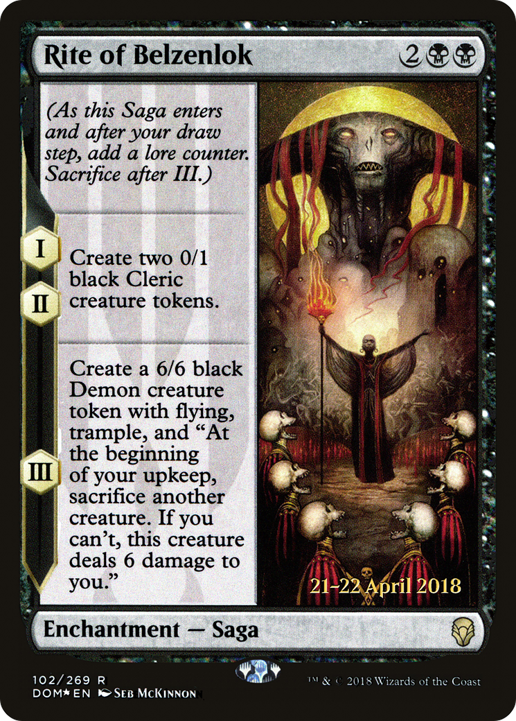 Rite of Belzenlok - Prerelease Promo [PDOM-102s]