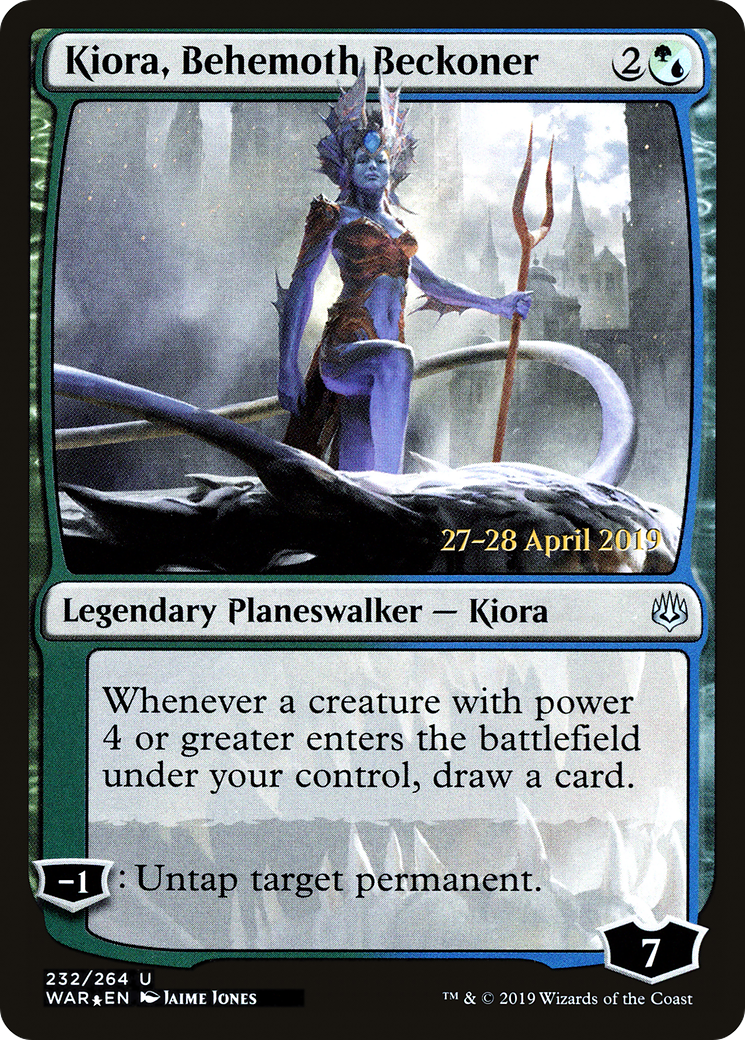 Kiora, Behemoth Beckoner - Prerelease Promo [PWAR-232s]