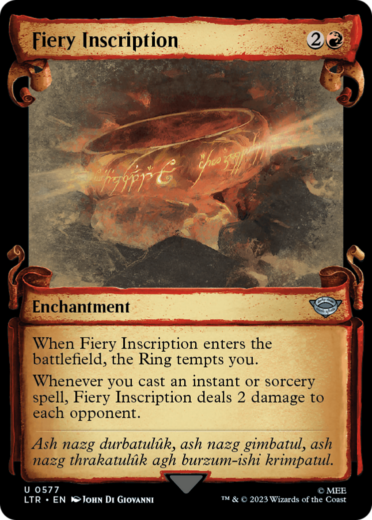 Fiery Inscription - Scroll Showcase [LTR-577]