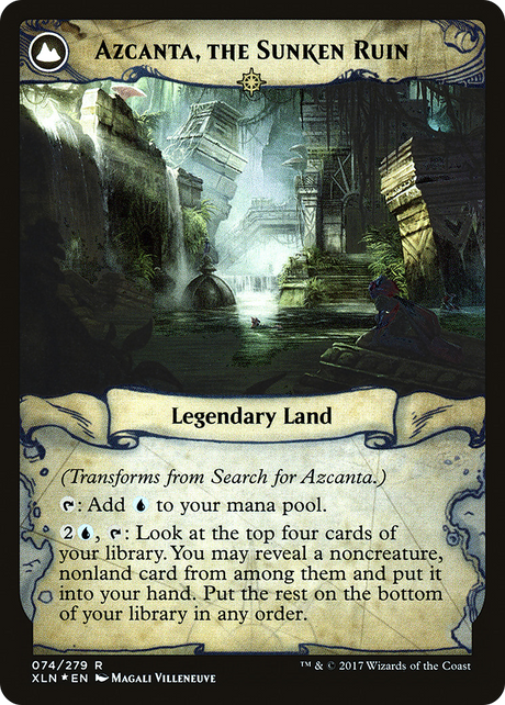 Search for Azcanta // Azcanta, the Sunken Ruin - Prerelease Promo [PXLN-74s]