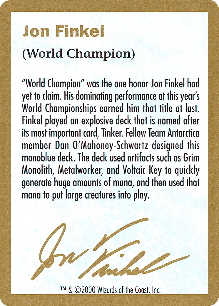 Jon Finkel Bio [WC00-jf0a]