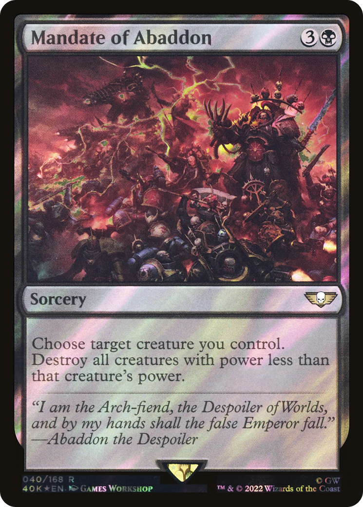 Mandate of Abaddon - Surge Foil [40K-40★]