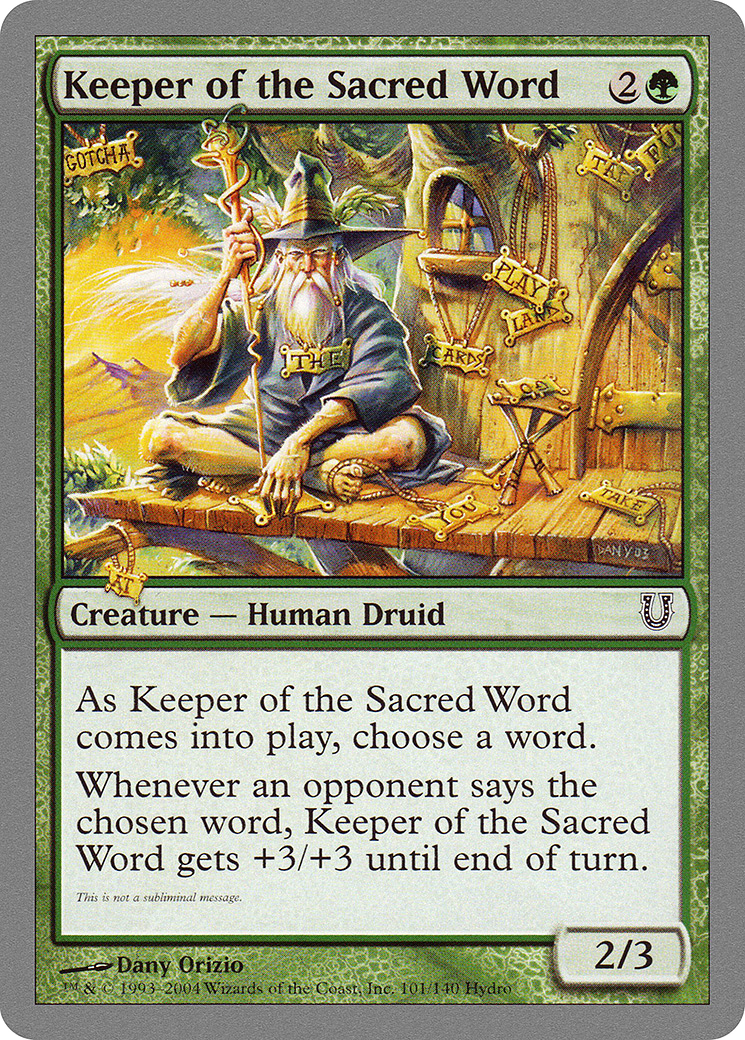 Keeper of the Sacred Word [UNH-101]