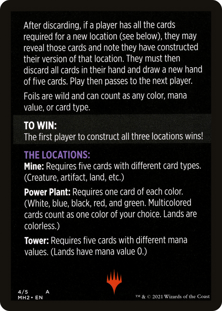 Urza's Blueprints (minigame) // Urza's Blueprints (cont'd) [MMH2-4]