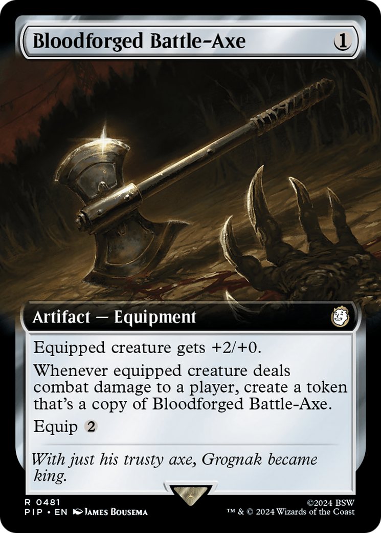 Bloodforged Battle-Axe - Extended Art [PIP-481]