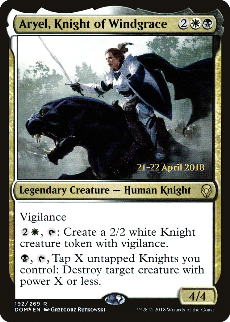 Aryel, Knight of Windgrace - Prerelease Promo [PDOM-192s]