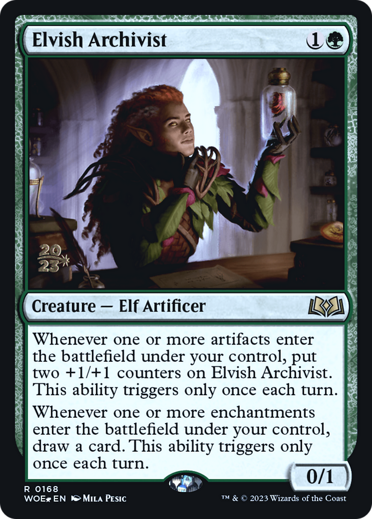 Elvish Archivist - Prerelease Promo [PWOE-168s]
