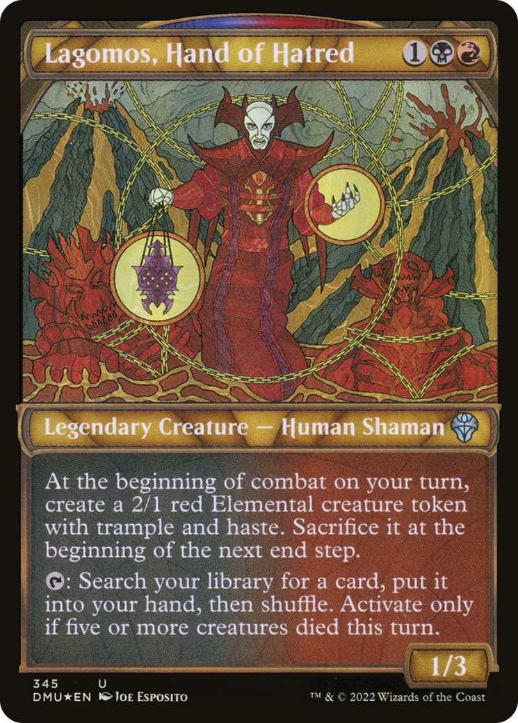 Lagomos, Hand of Hatred - Showcase - Textured Foil [DMU-345]