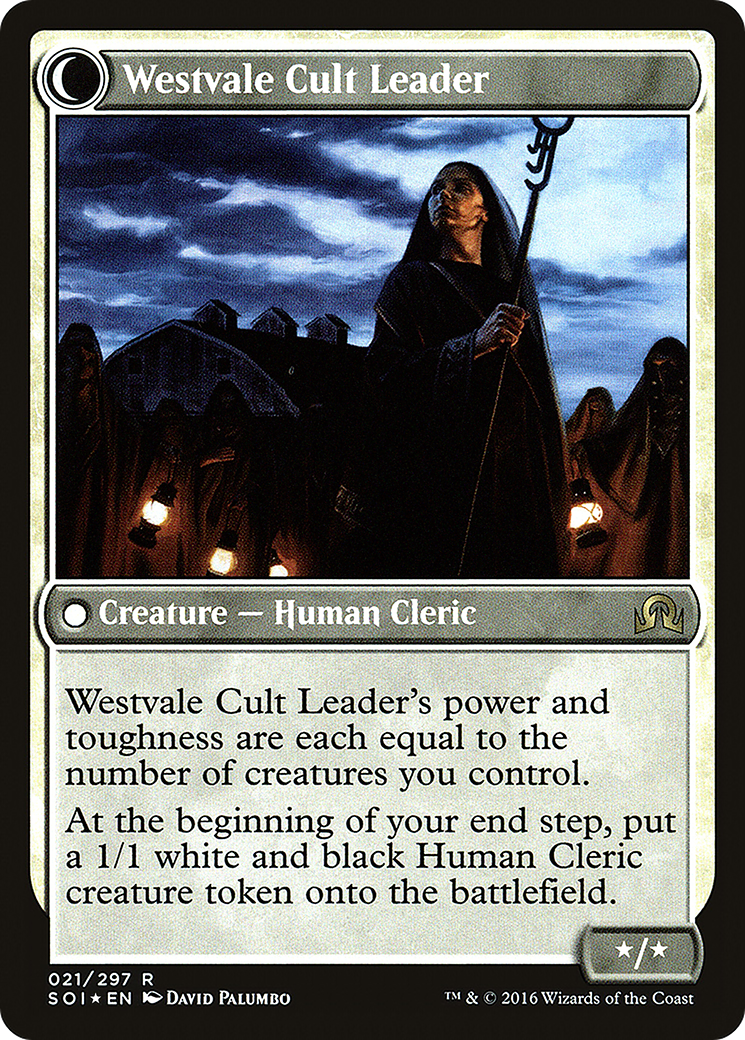Hanweir Militia Captain // Westvale Cult Leader - Prerelease Promo [PSOI-21s]