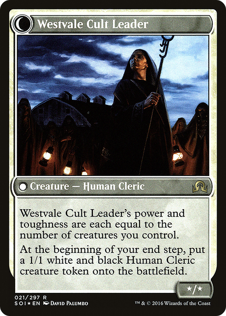Hanweir Militia Captain // Westvale Cult Leader - Prerelease Promo [PSOI-21s]