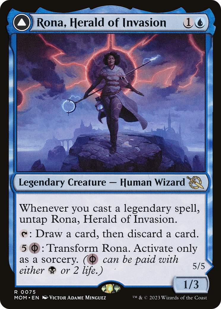 Rona, Herald of Invasion // Rona, Tolarian Obliterator [MOM-75]