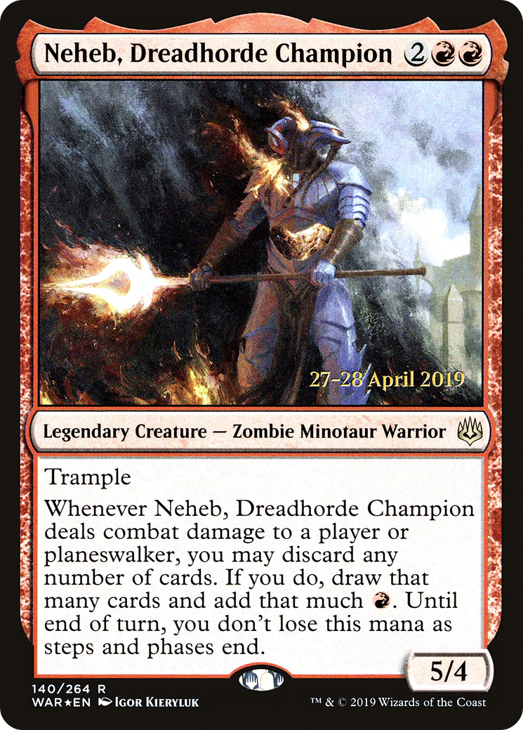 Neheb, Dreadhorde Champion - Prerelease Promo [PWAR-140s]