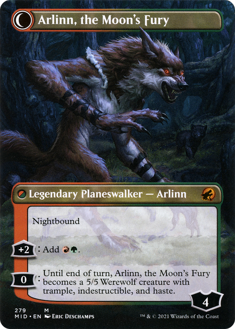 Arlinn, the Pack's Hope // Arlinn, the Moon's Fury - Borderless [MID-279]