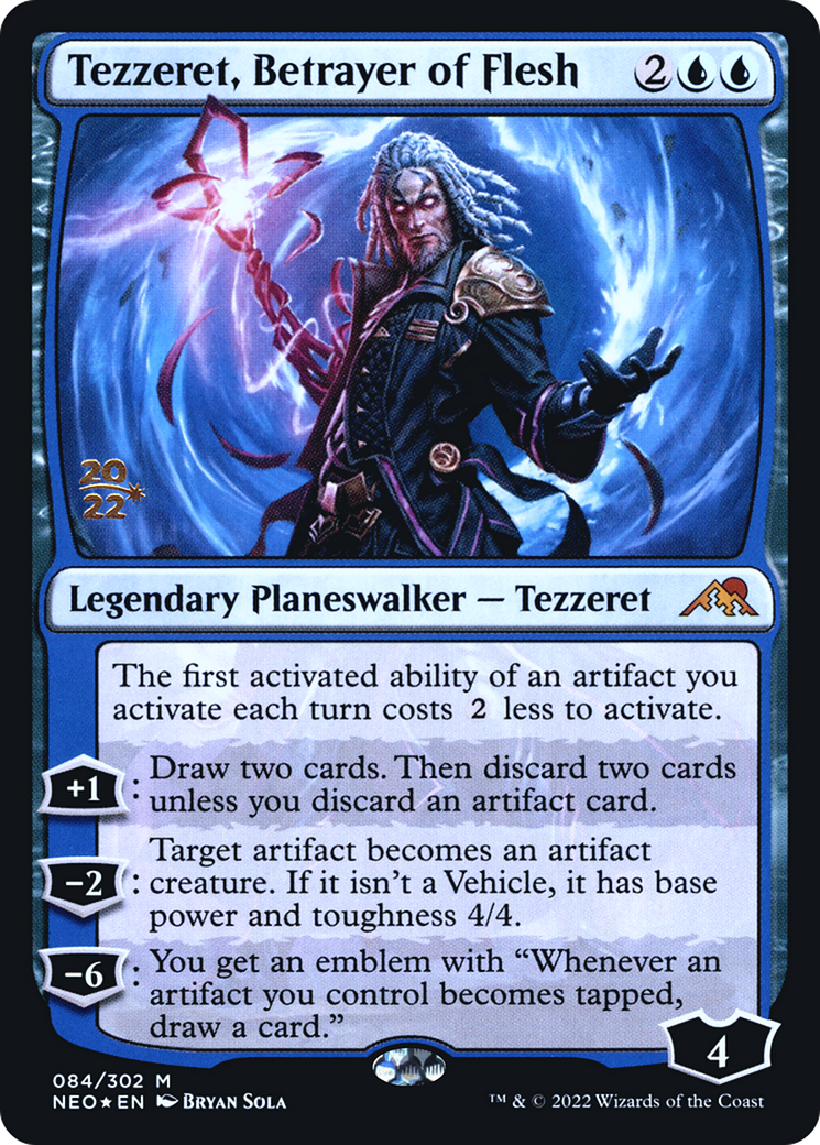 Tezzeret, Betrayer of Flesh - Prerelease Promo [PNEO-84s]