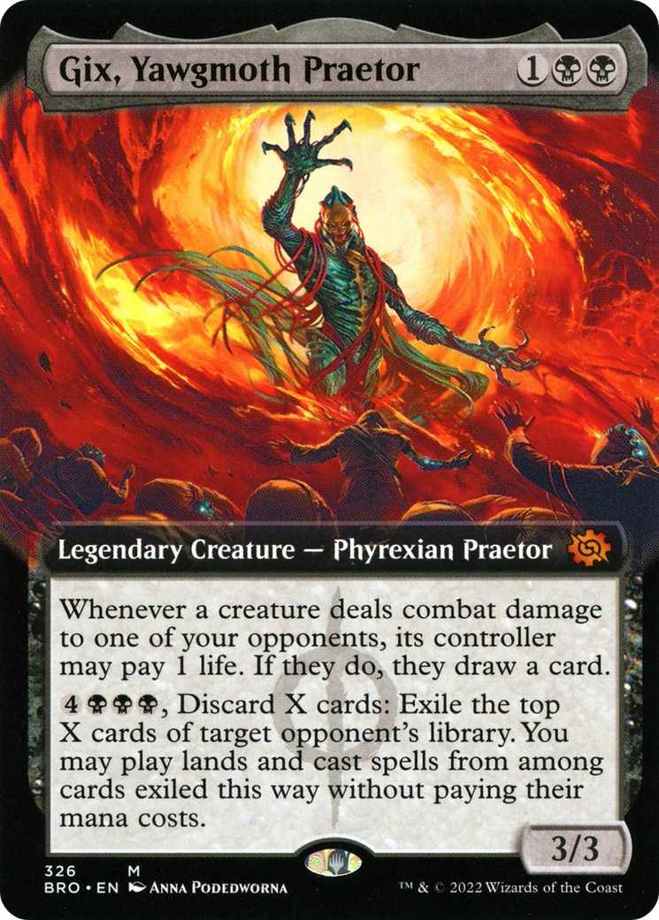 Gix, Yawgmoth Praetor - Extended Art [BRO-326]