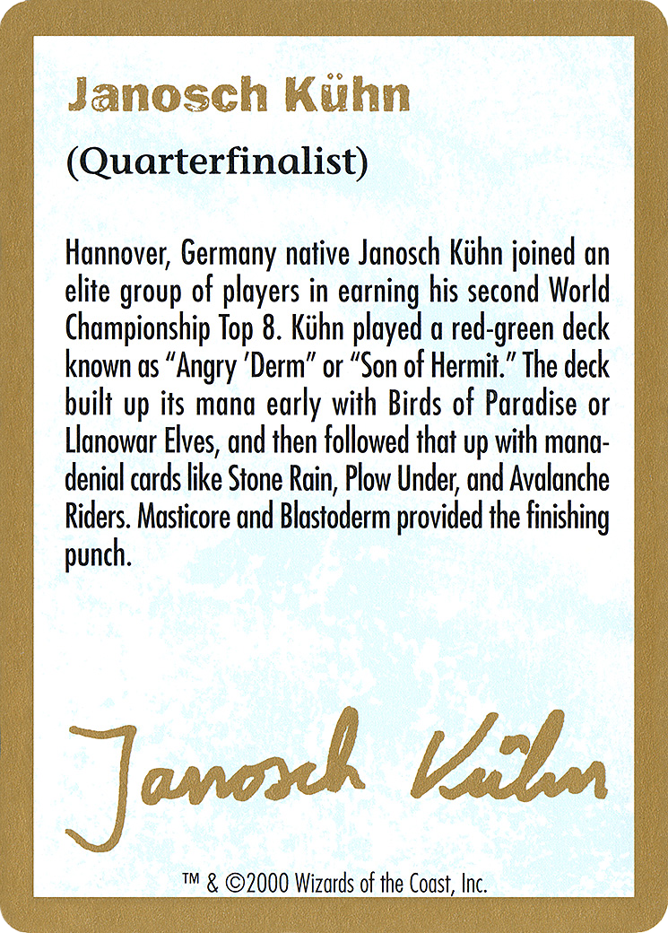 Janosch Kühn Bio (2000) [WC00-jk0a]